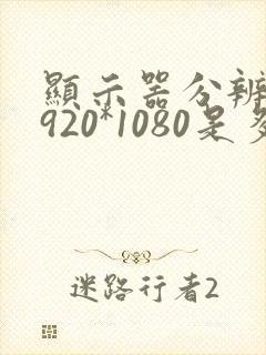 显示器分辨率1920*1080是多少寸