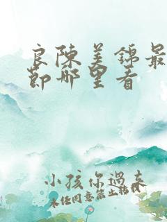 良陈美锦最新章节哪里看