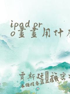 ipad pro画画用什么软件 ipad pro画画用什么软件