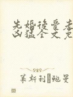 先婚后爱老公很凶猛全文免费阅读