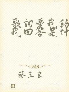 歌词爱我的话给我回答是什么歌