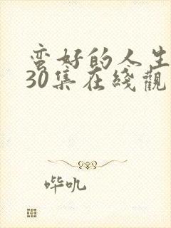 蛮好的人生免费30集在线观看