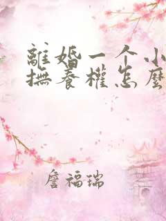 离婚一个小孩子抚养权怎么判定