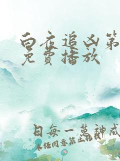 白夜追凶第三季免费播放