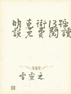 明克街13号小说免费阅读原文