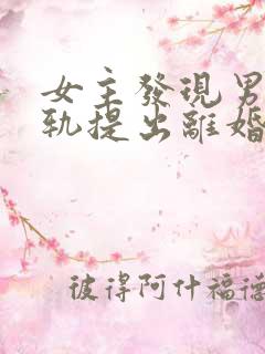 女主发现男主出轨提出离婚的小说