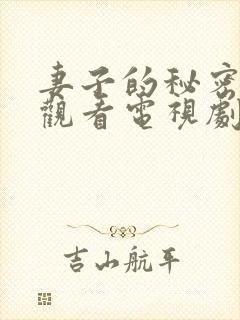 妻子的秘密免费观看电视剧全集