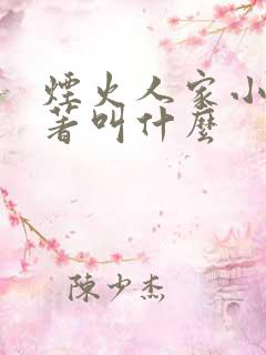 烟火人家小说原著叫什么
