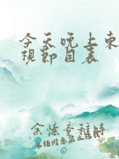 今天晚上东方卫视节目表