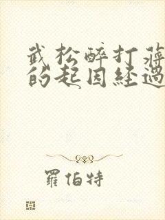 武松醉打蒋门神的起因经过结果