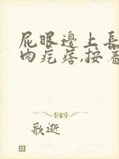 屁眼边上长了个肉疙瘩,按着疼,里面硬硬的