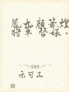 凤九颜萧煜 少将军 替嫁 小说