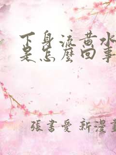 下身流黄水有味是怎么回事