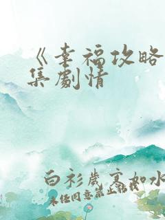 《幸福攻略》分集剧情 《幸福攻略》分集剧情
