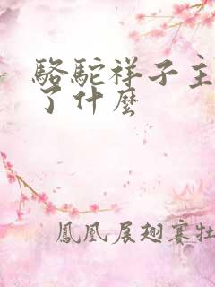 骆驼祥子主要讲了什么
