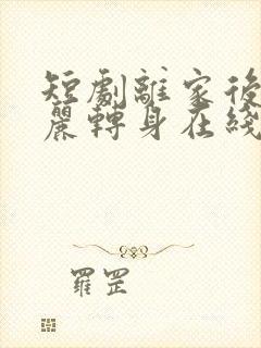 短剧离家后她华丽转身在线观看
