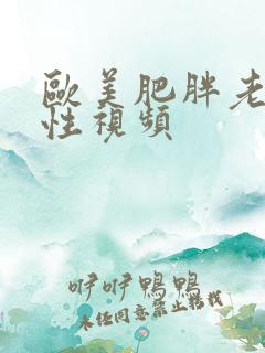 欧美肥胖老太性性视频
