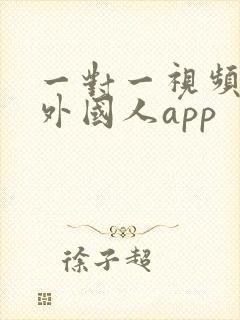 一对一视频聊天外国人app