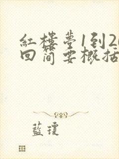 红楼梦1到20回简要概括