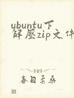 ubuntu下解压zip文件