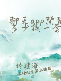 聊天app开发多少钱一套