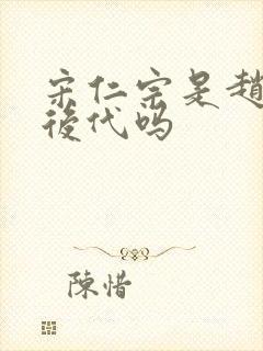 宋仁宗是赵匡胤后代吗
