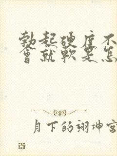 勃起硬度不够一会就软是怎么回事