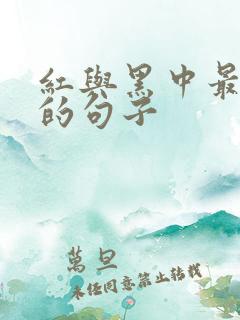 红与黑中最经典的句子