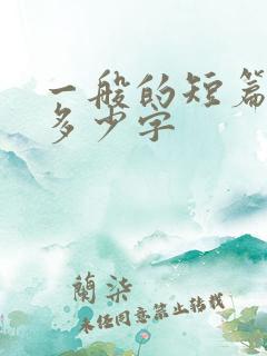 一般的短篇小说多少字