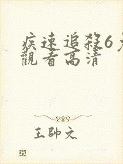 疾速追杀6免费观看高清