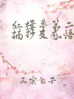 红楼梦第二十回摘抄及感悟
