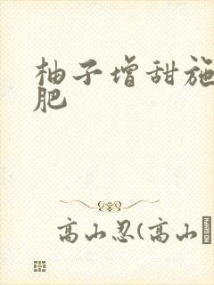 柚子增甜施什么肥