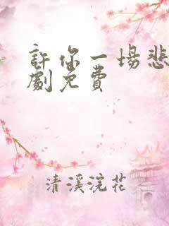 许你一场悲欢短剧免费