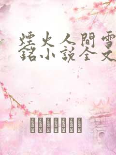 烟火人间雪怡阿铭小说全文免费阅读