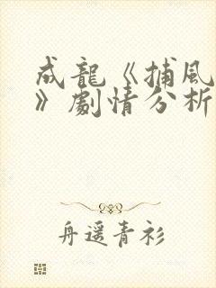 成龙《捕风追影》剧情分析