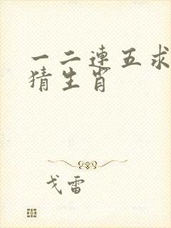 一二连五求定四猜生肖