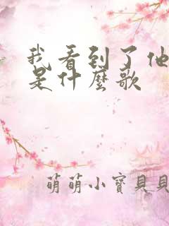 我看到了他的心是什么歌