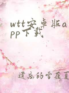 wtt安卓版app下载