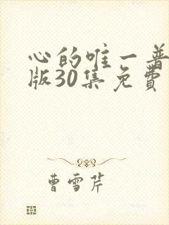 心的唯一普通话版30集免费观看