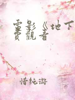 电影《地下》免费观看
