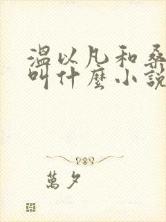 温以凡和桑延的叫什么小说 温以凡和桑延的叫什么小说