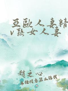 亚欧人妻精品av熟女人妻
