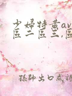 少妇特黄av一区二区三,区