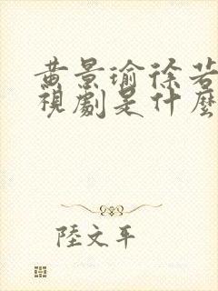 黄景瑜徐若晗电视剧是什么名字啊