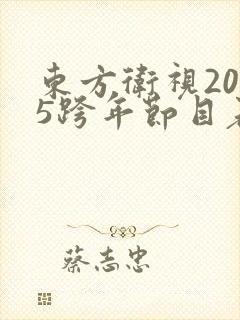 东方卫视2025跨年节目表