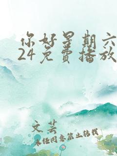 你好星期六2024免费播放完整版高清