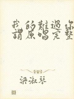 我的难过你无所谓原唱完整版