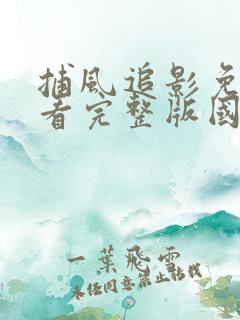 捕风追影免费观看完整版国语高清 捕风追影免费观看完整版国语高清