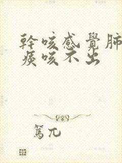 干咳感觉肺里有痰咳不出