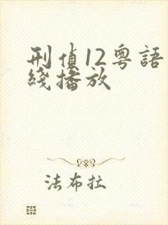刑侦12粤语在线播放